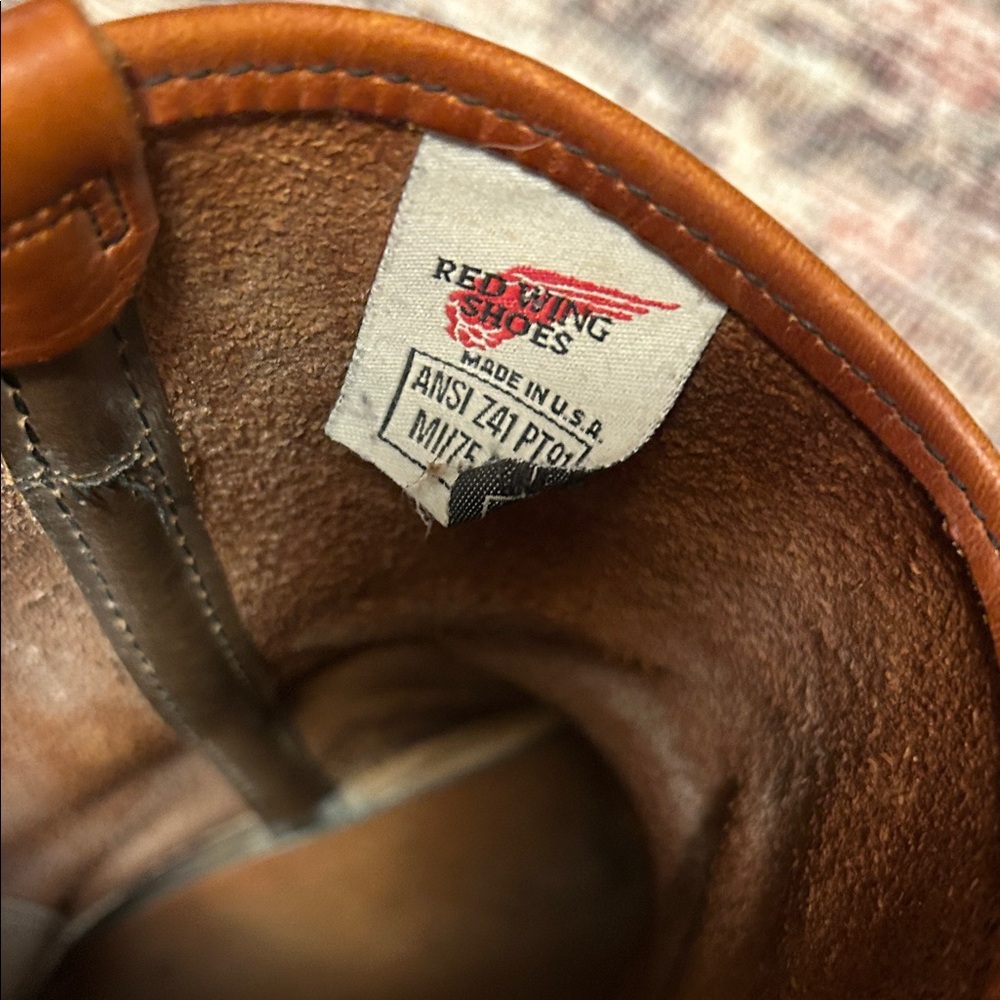 Vintage Red Wing Shoes Brown Pecos Cowboy Boots - Picture 8 of 13